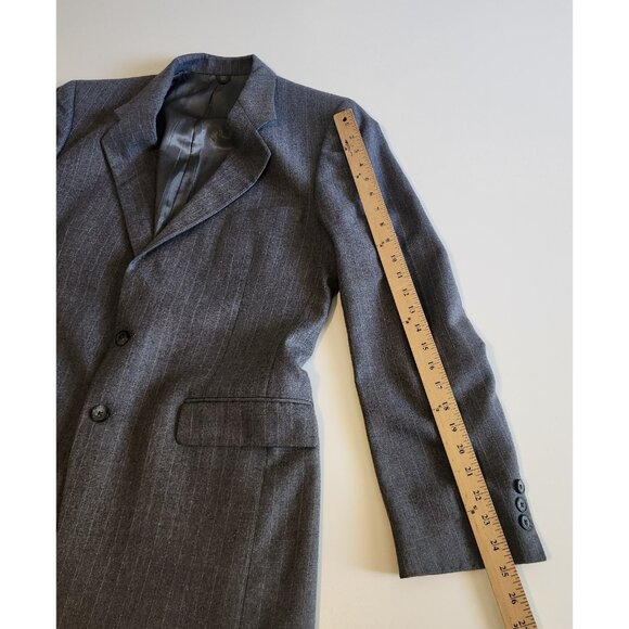 Givenchy Gentleman for Chequers Vintage Blazer Suit Jacket Gray Pinstriped 42R - Picture 15 of 16